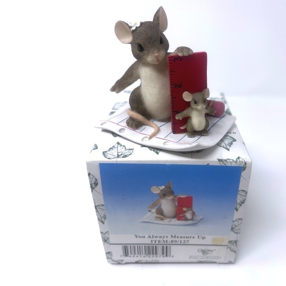 Charming Tails You Always Measure Up 89/127 Fitz Floyd Dean Griff Mouse Box